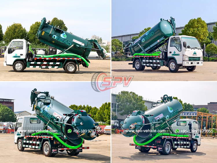 ISUZU 4,000 Litres Refuse Water Suction Truck - Different Sides